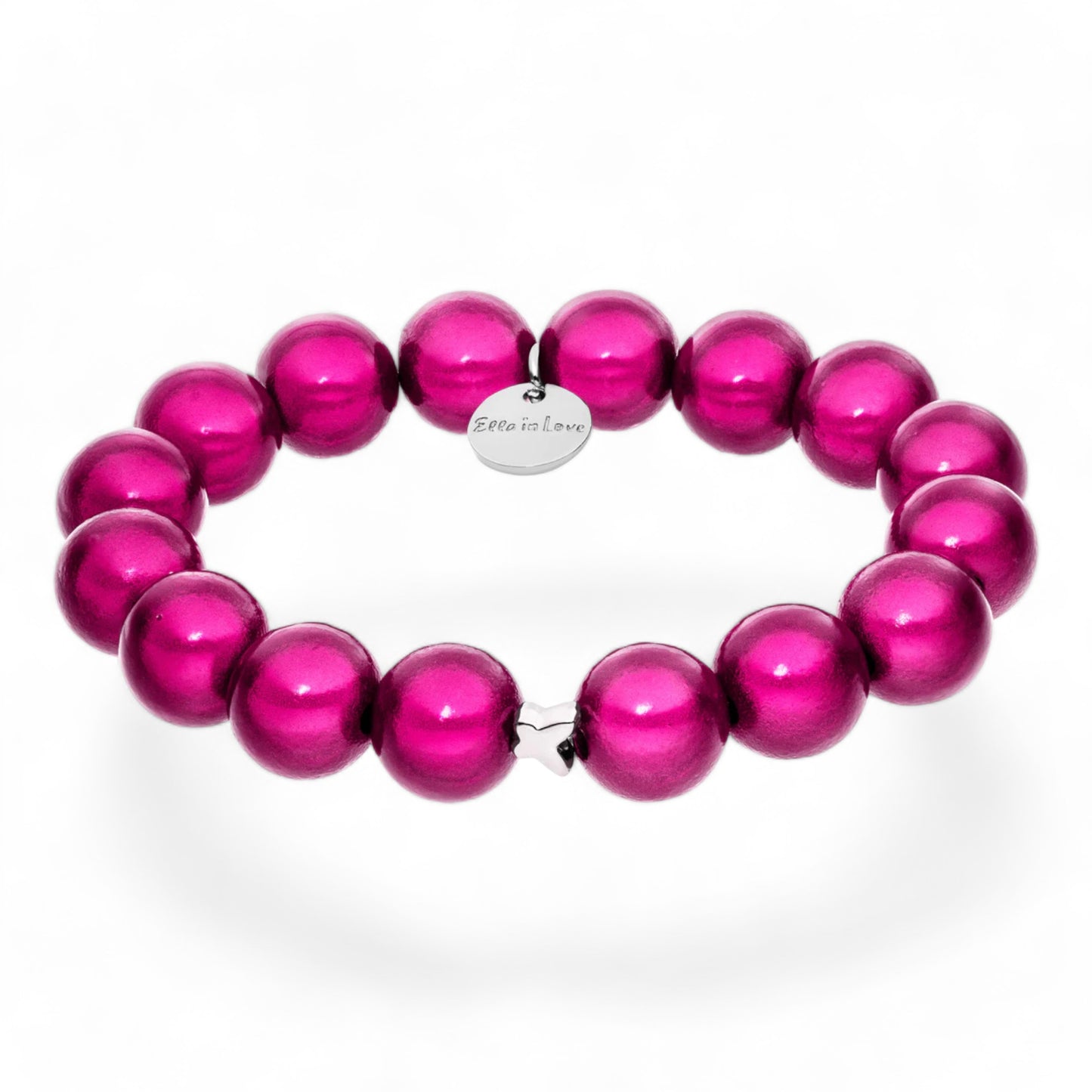 "Ella in Love" Pink Cosmos Perlenarmband