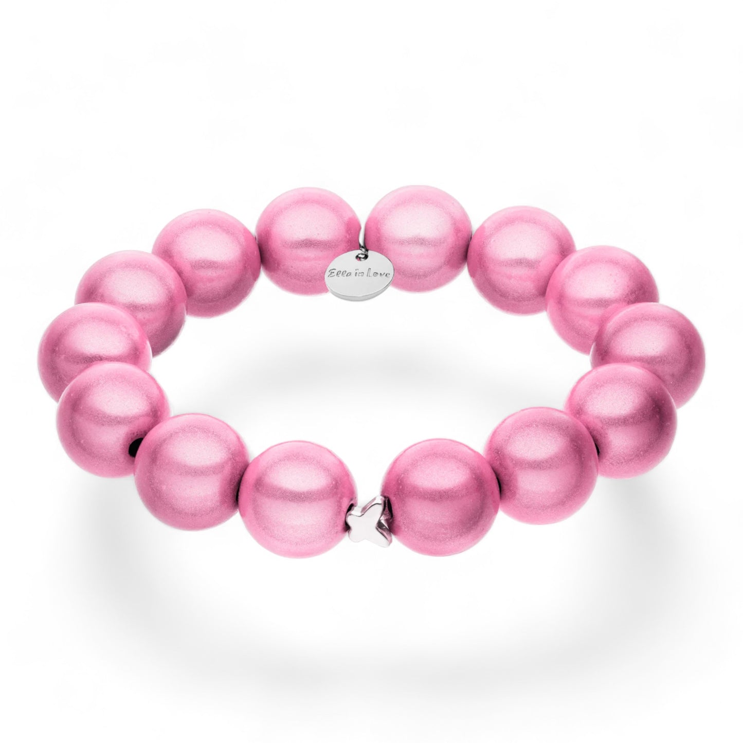 "Ella in Love" Rosado Perlenarmband