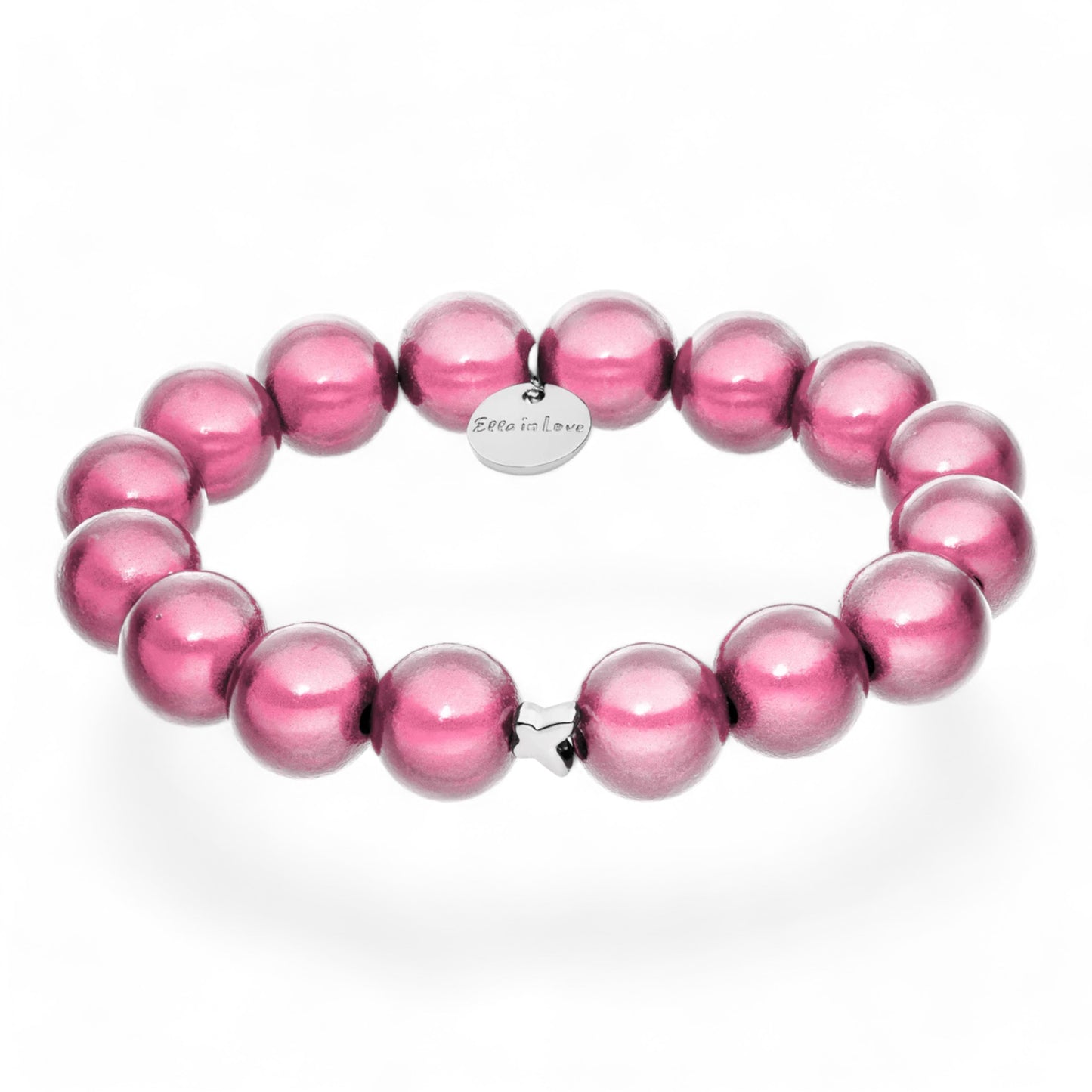 "Ella in Love" Rosado Perlenarmband