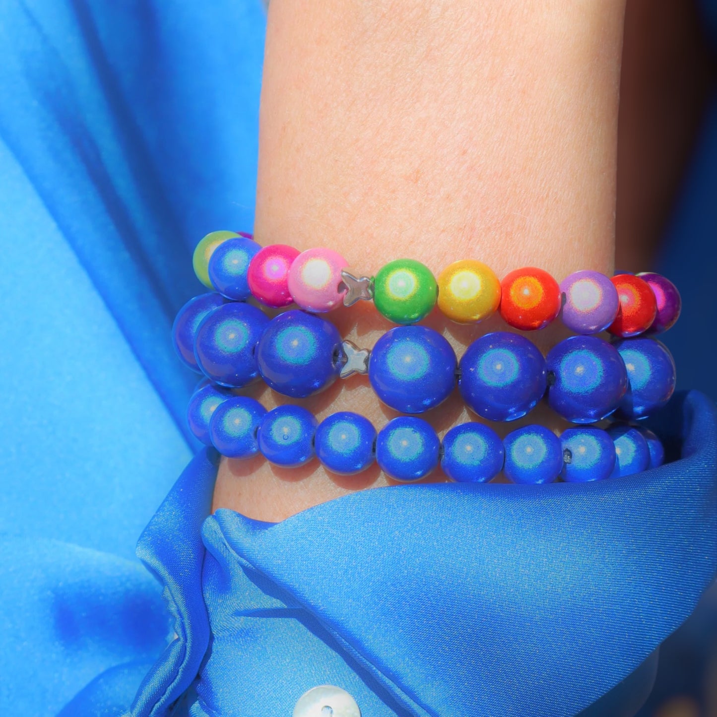 "Ella in Love" Royal Blu Perlenarmband