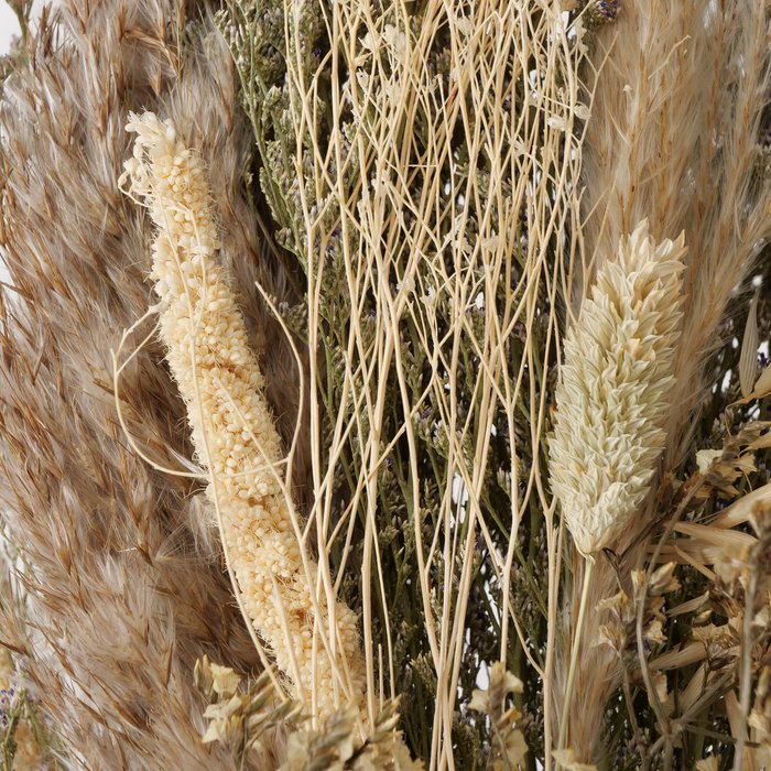 Trockenstrauß | Dekostrauß "Mysa" (A) mit Trockenblumen und Trockengräsern 80 cm