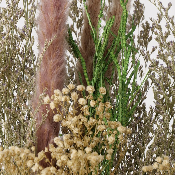Trockenstrauß | Dekostrauß "Mysa" (B) mit Trockenblumen und Trockengräsern 80 cm