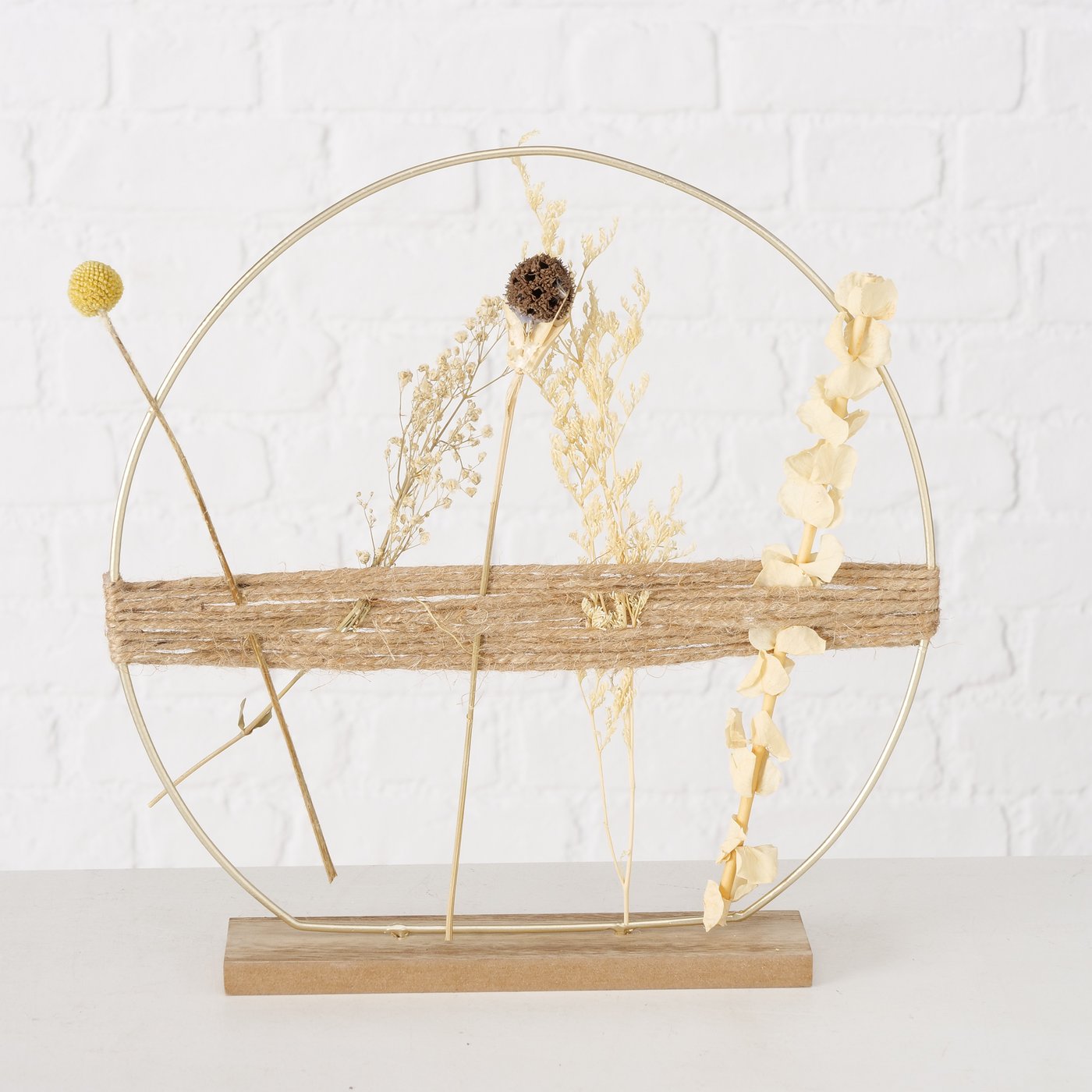 Loop | Dekoaufsteller mit Trockengräser "Felizia" 2er Set - 31 cm