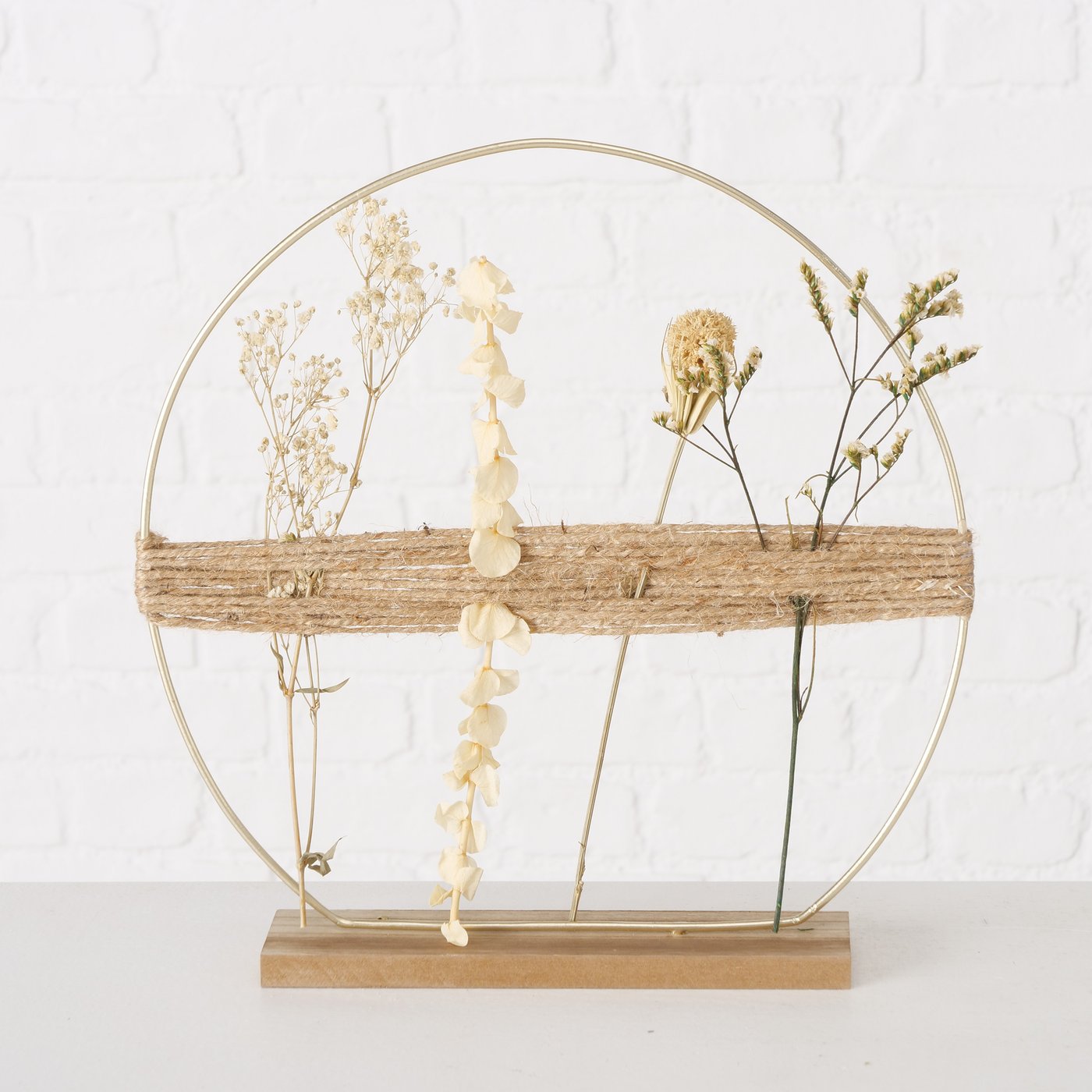 Loop | Dekoaufsteller mit Trockengräser "Felizia" 2er Set - 31 cm