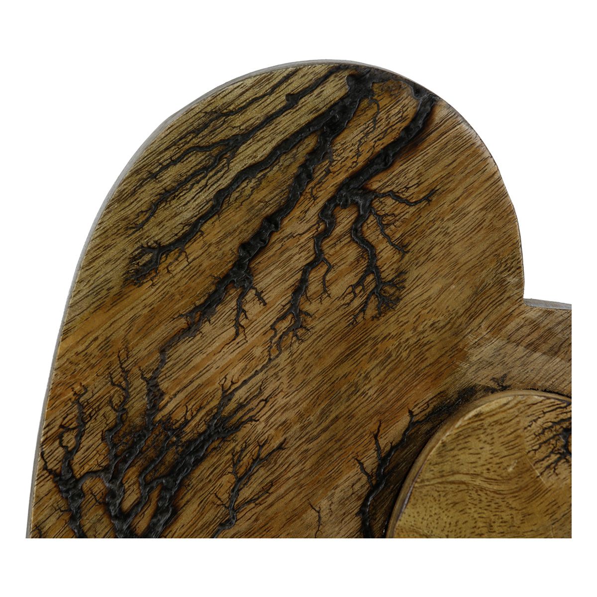 Holz Herz "Rustik" groß, 21 cm, Stelldekoration Doppelherz