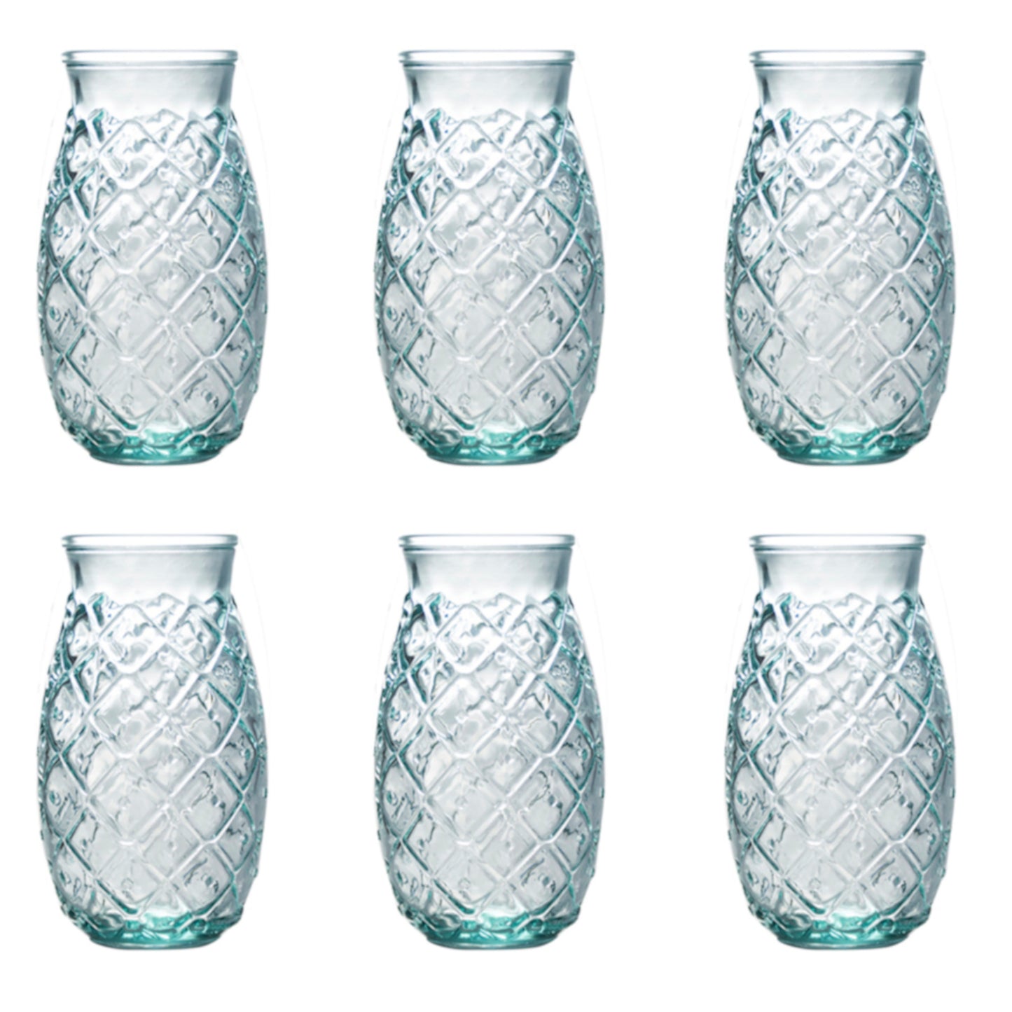 6er Set Cocktail- und Trinkglas "Ananas" XL - 700 ml