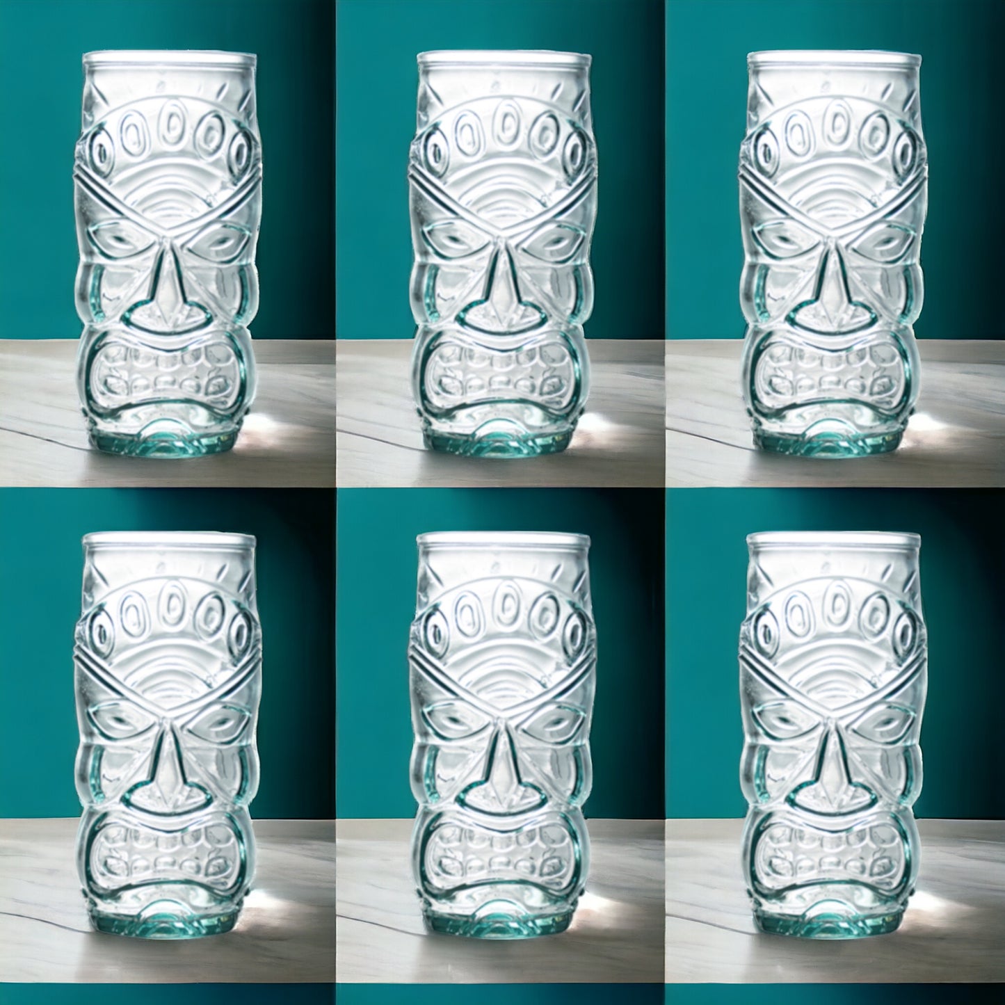 6er Set Cocktailglas - Trinkglas "TIKI" 550 ml