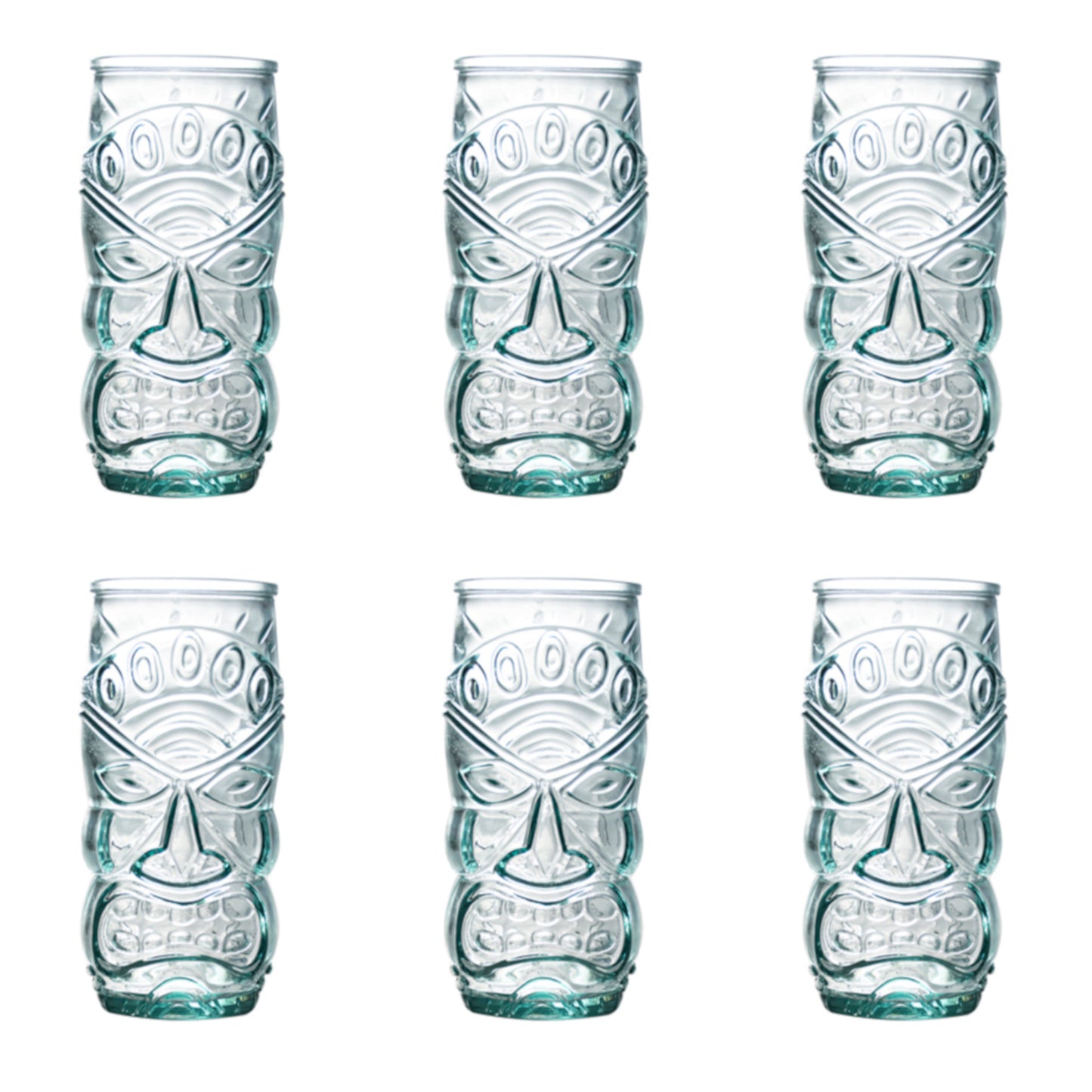 6er Set Cocktailglas - Trinkglas "TIKI" 550 ml