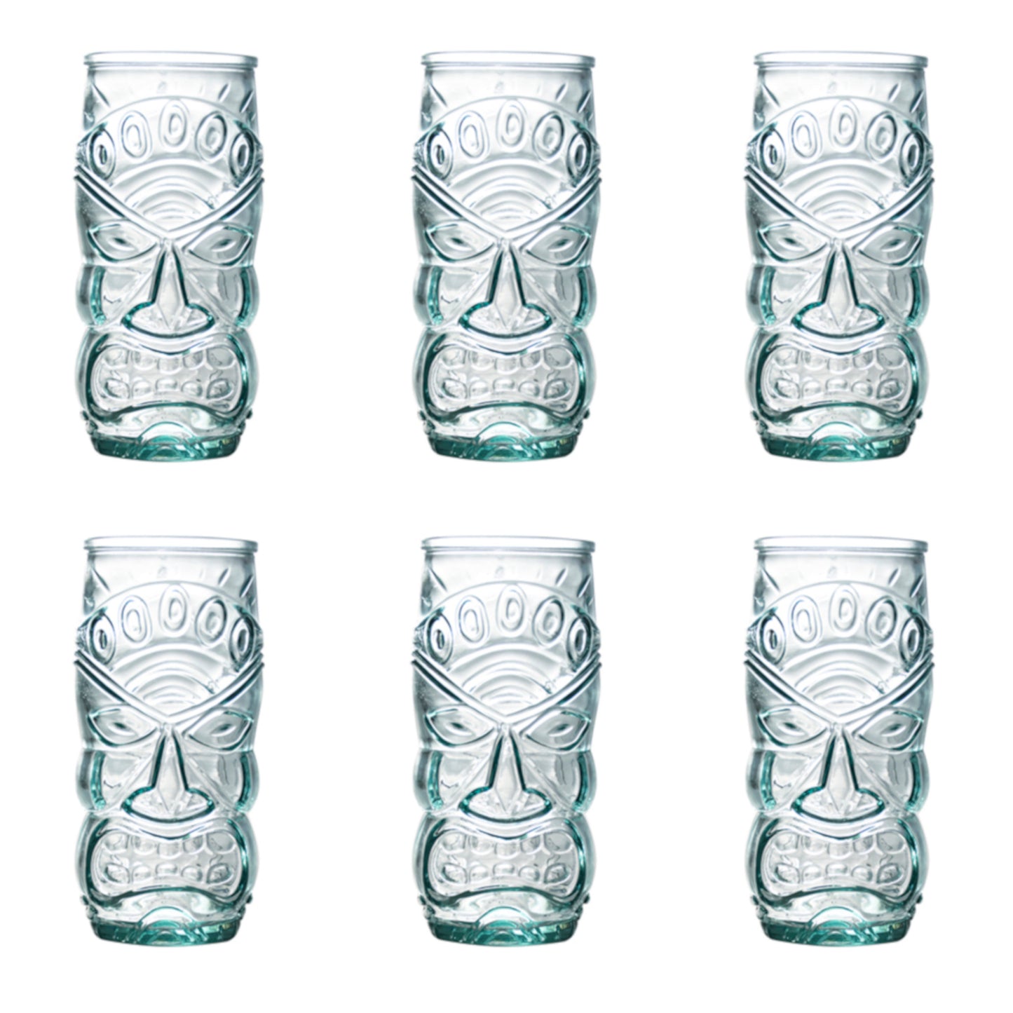 6er Set Cocktailglas - Trinkglas "TIKI" 550 ml