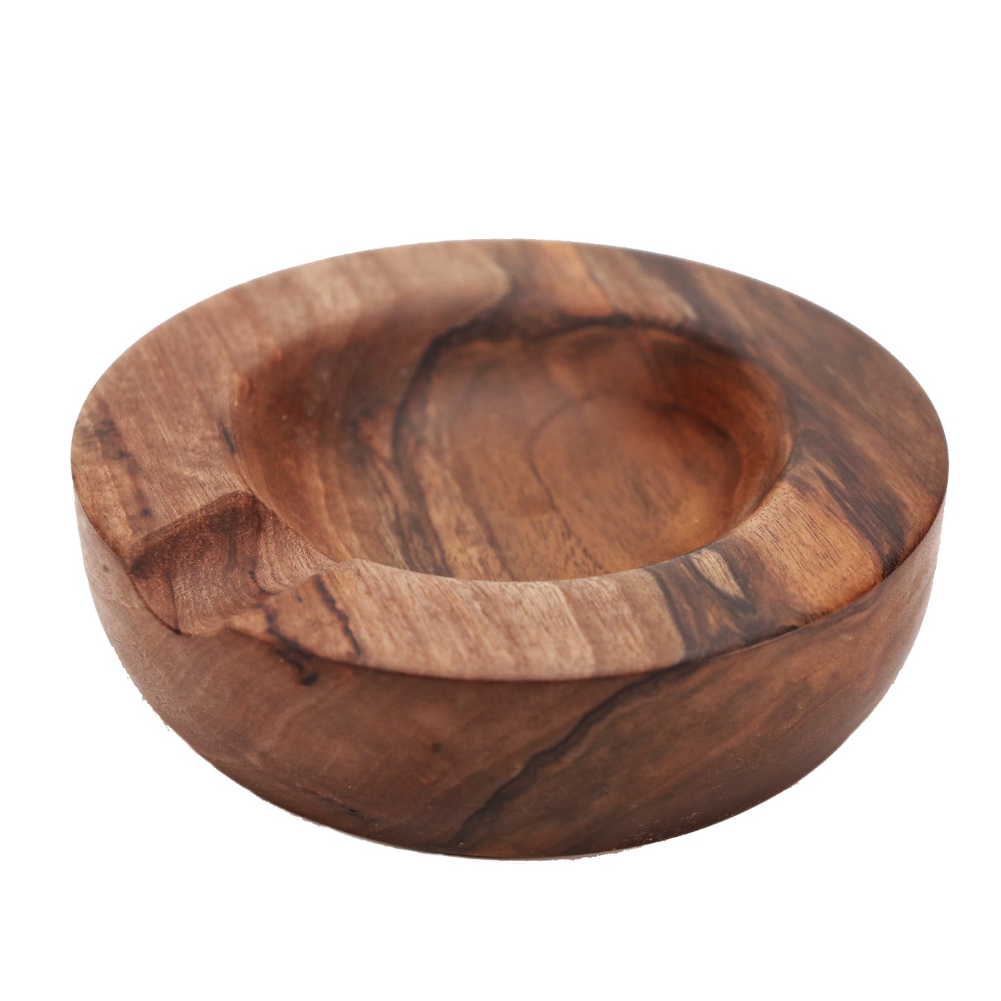 Zigarren Aschenbecher aus Olivenholz - echte Handarbeit Griechenland - 14 cm