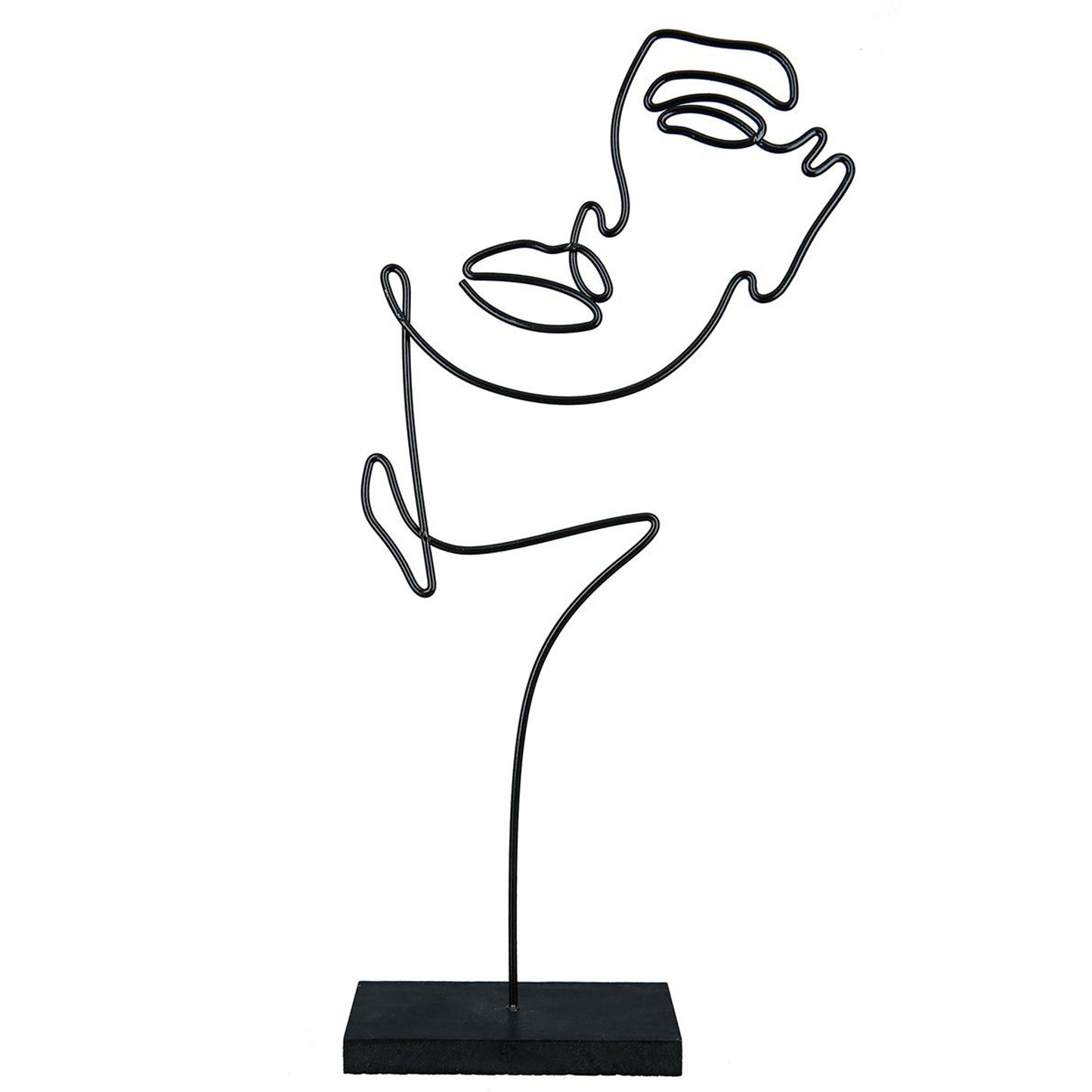 Deko Skulptur | face "Visione" aus Metall moderne Deko 16 x 35 cm