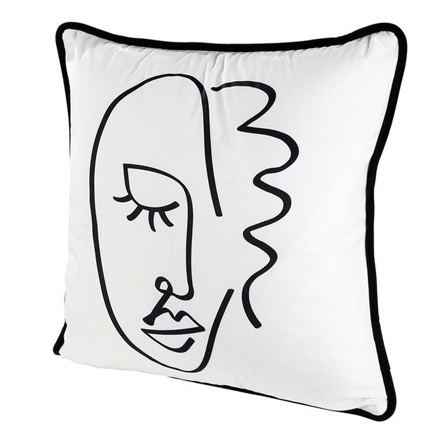 Kissen "Visione" weiß mit Motiv inklusive Füllung 45 x 45 cm