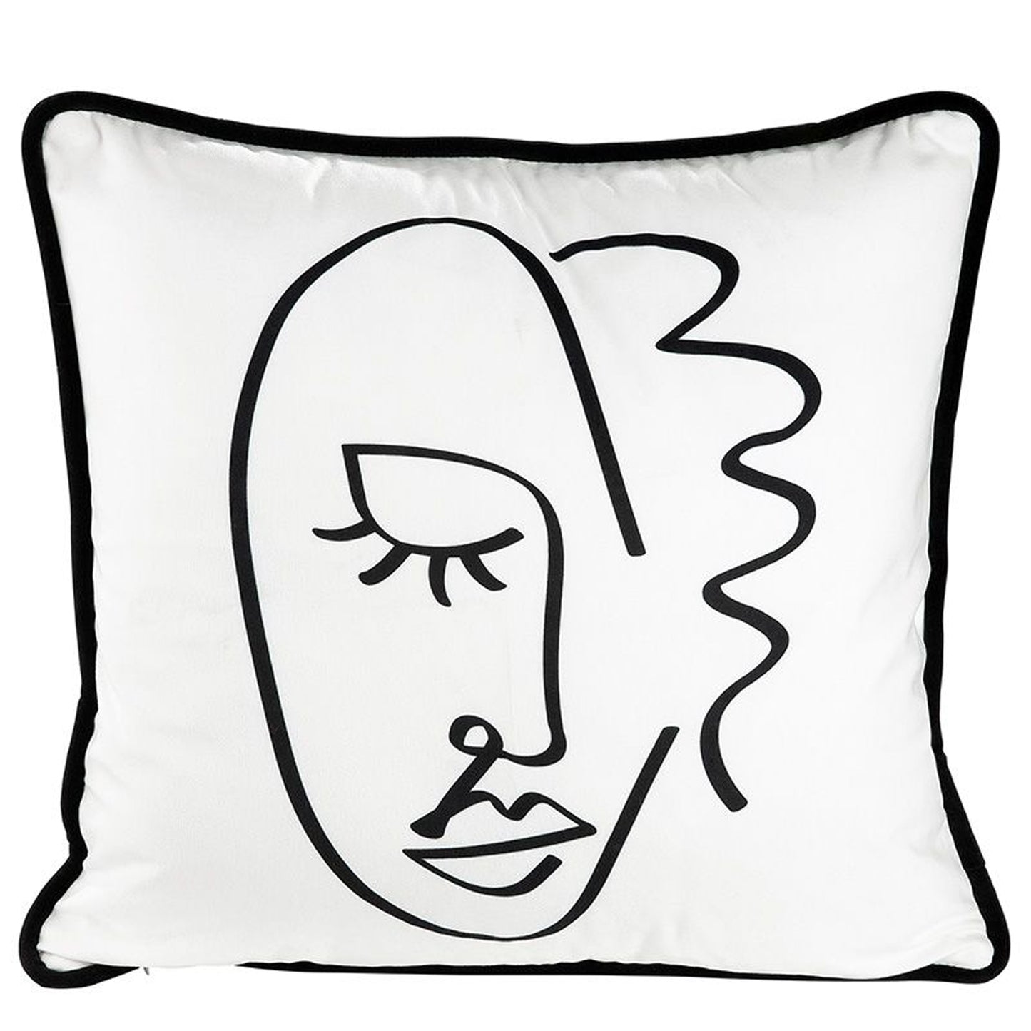 Kissen "Visione" weiß inklusive Füllung 45 x 45 cm