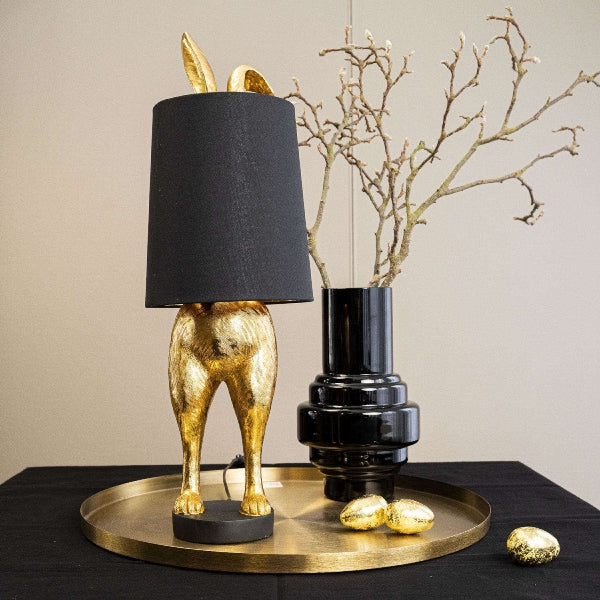 Tischleuchte Hiding Bunny®, gold/schwarz 74 cm inkl. Kabel und Schalter