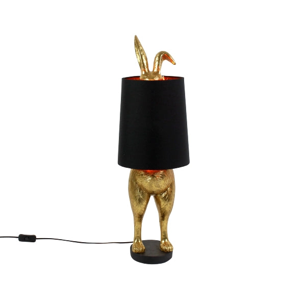 Tischleuchte Hiding Bunny®, gold/schwarz 74 cm inkl. Kabel und Schalter