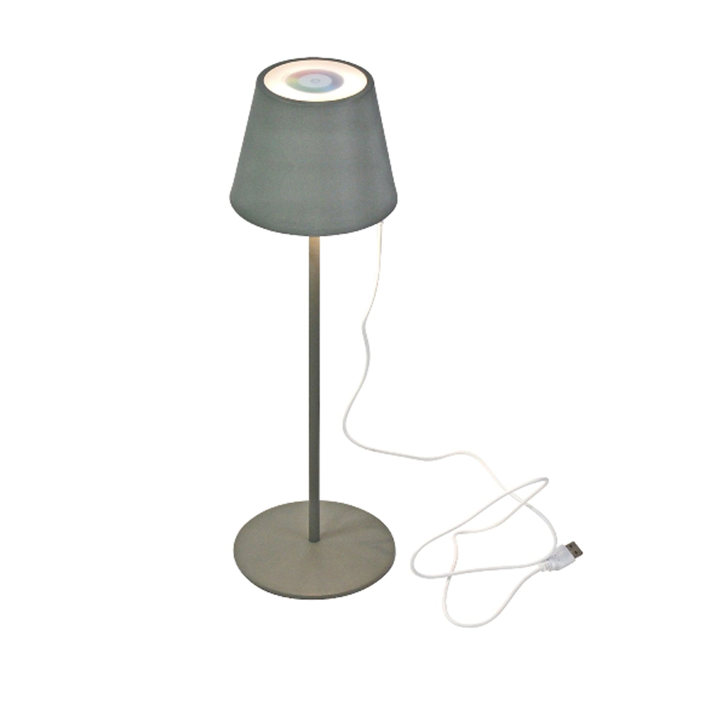 LED Tischleuchte "Lys" grau, Dimmfunktion, Farbwechsel, Touchsensor 38 cm
