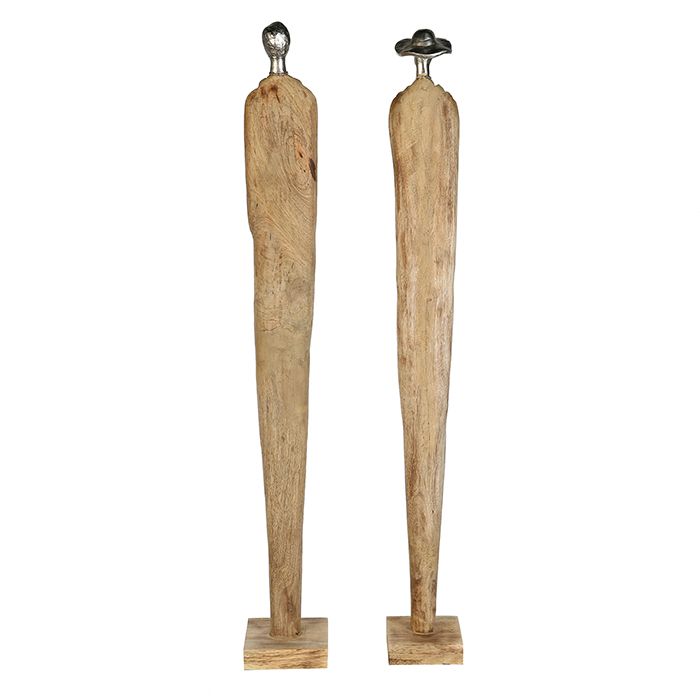 Skulptur "Charles" Mangoholz/Poly 95,5 cm