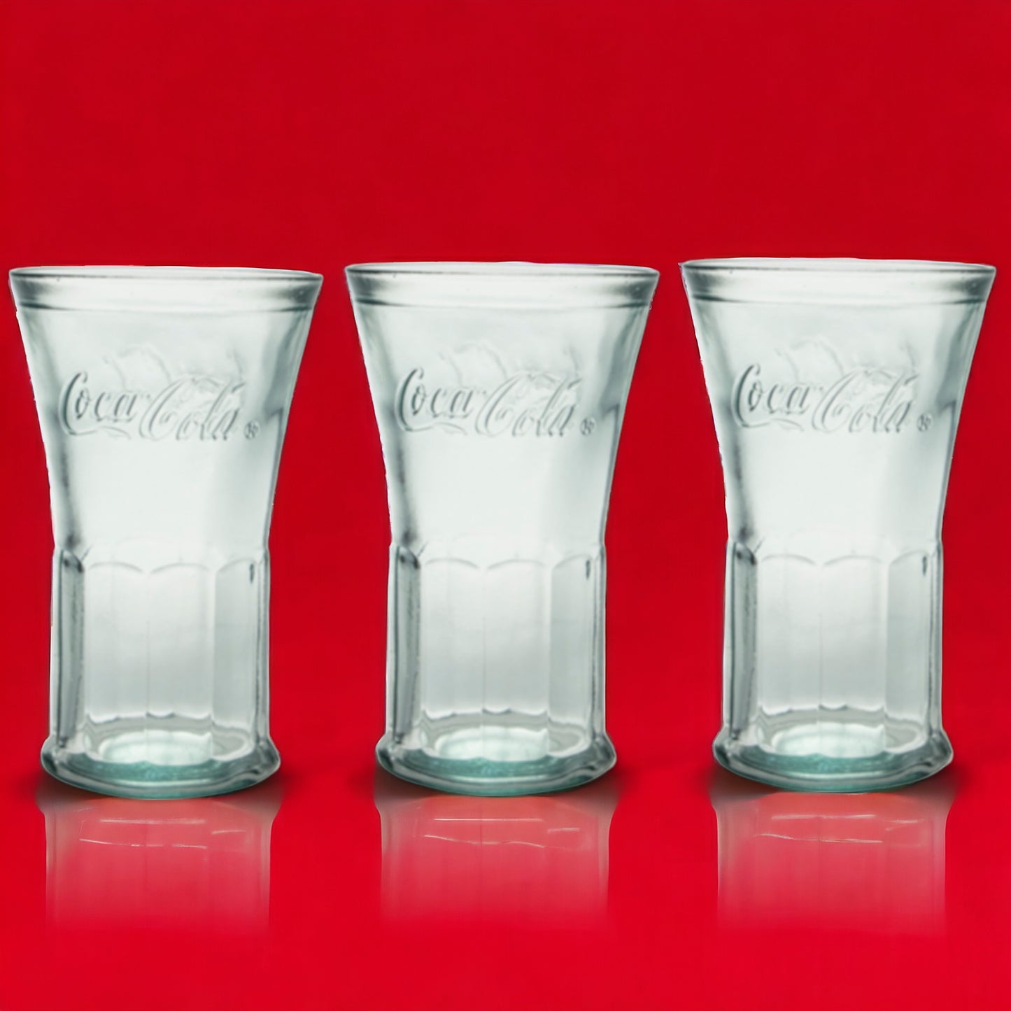 3er Set Coca Cola® Glas №2 - 450 ml - 16 cm