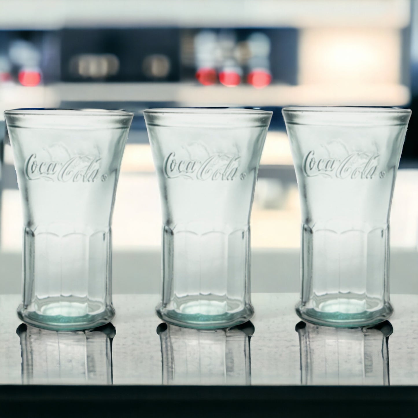 3er Set Coca Cola® Glas №2 - 450 ml - 16 cm