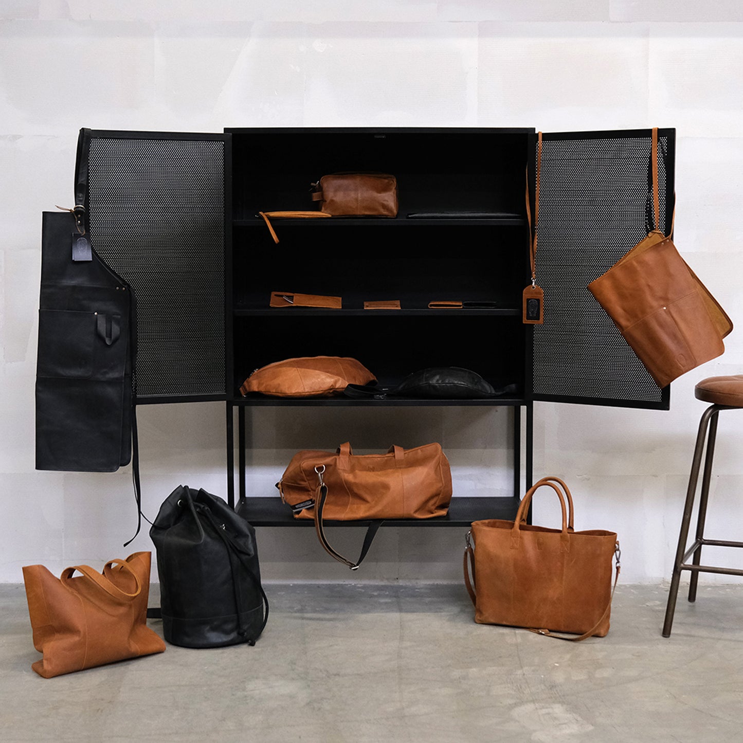 Ledertasche | Shoppen "Renee" aus Büffelleder -braun Naturprodukt - Unikat - 33 x 36 cm