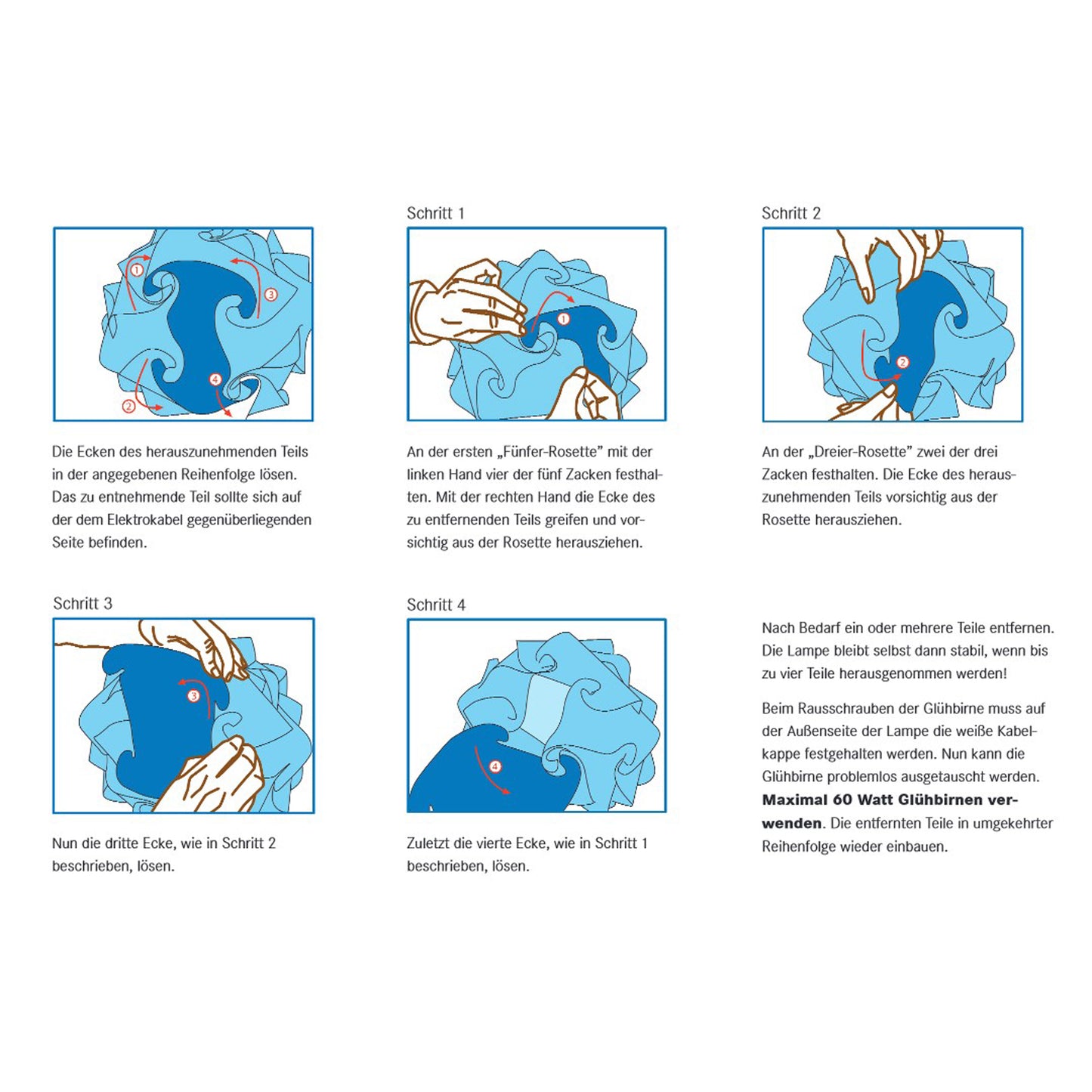 Lampenmanufaktur Oberkirch Design Kugelleuchte aus Papier - mittel 34 cm - blanco - das Original