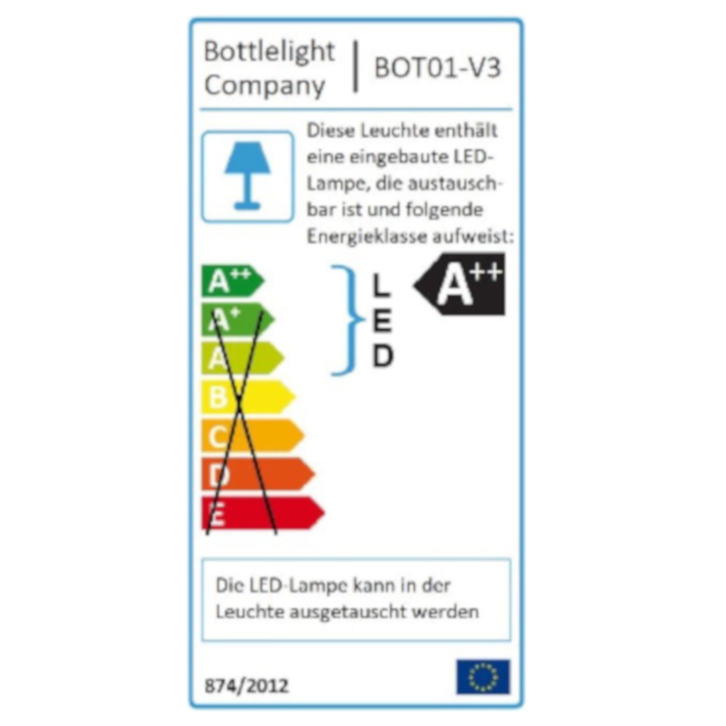 Tischleuchte BOT09-4 mit austauschbaren Lampenschirmen (Kaltweiß)