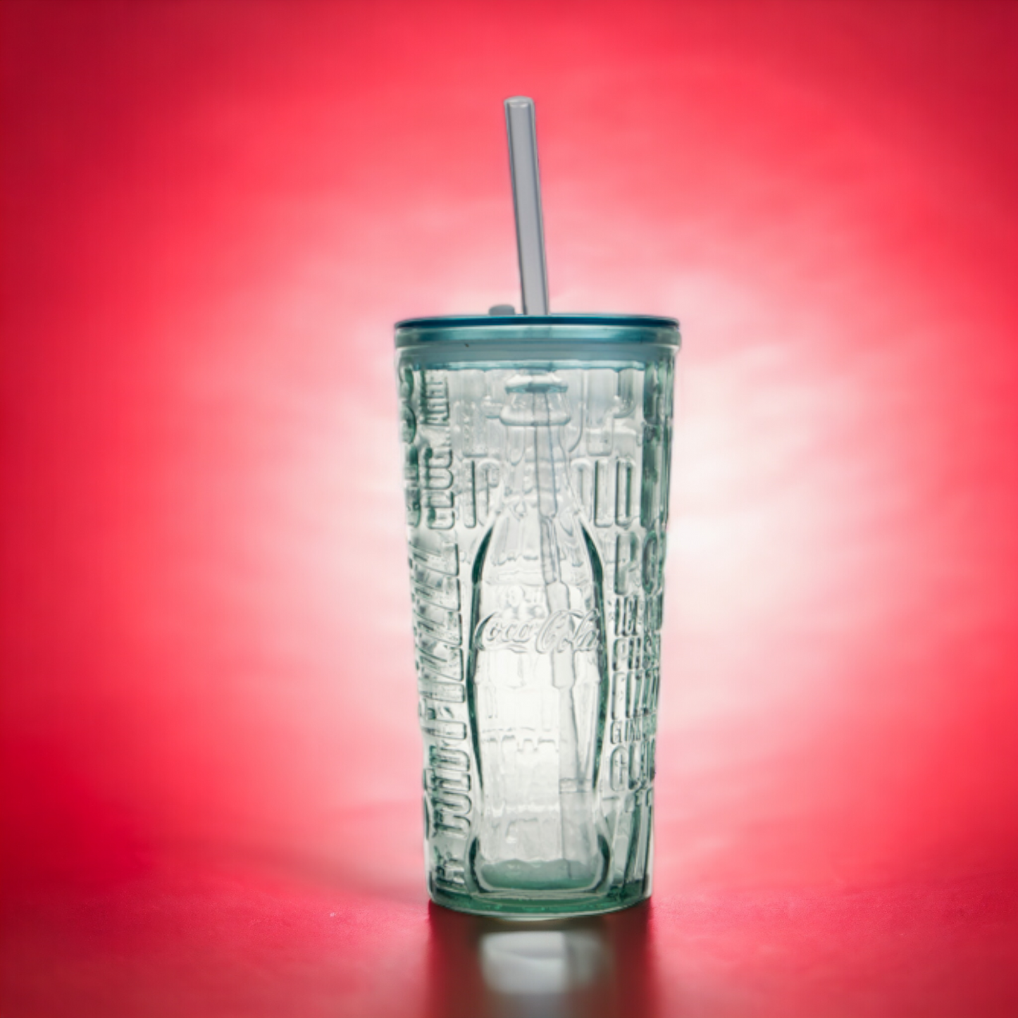 2er Set Coca Cola® Trinkglas "to go" №4 mit Strohhalm und Deckel, auslaufsicher - 500 ml