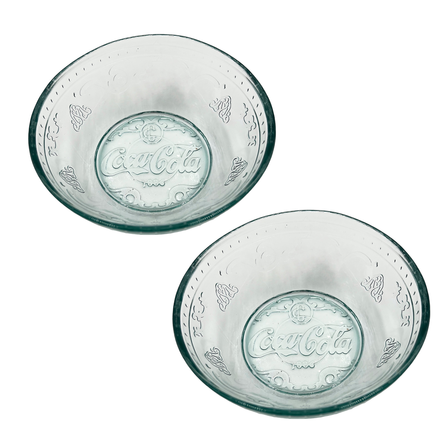 2er Set Coca Cola® Glasschalen, für Müsli, Dip, Salat, Schüssel - 15,5 cm