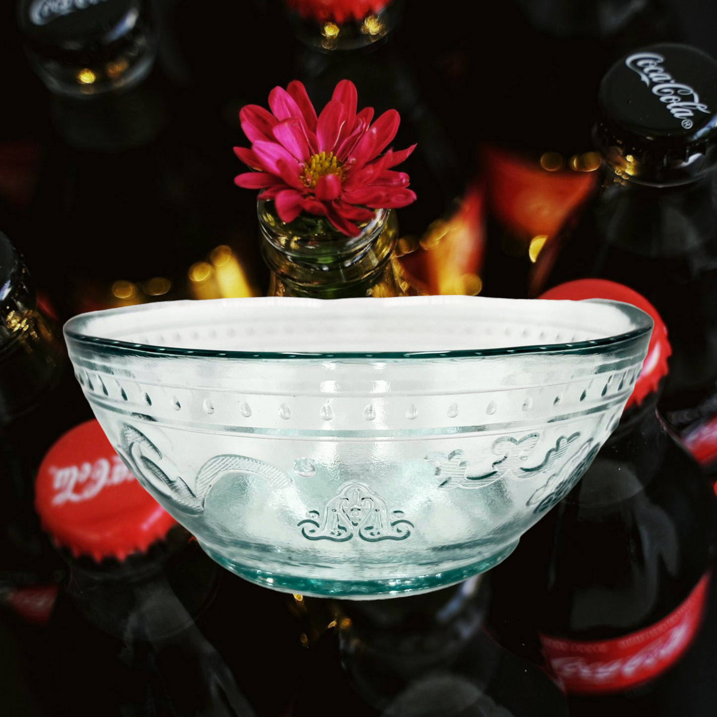 2er Set Coca Cola® Glasschalen, für Müsli, Dip, Salat, Schüssel - 15,5 cm