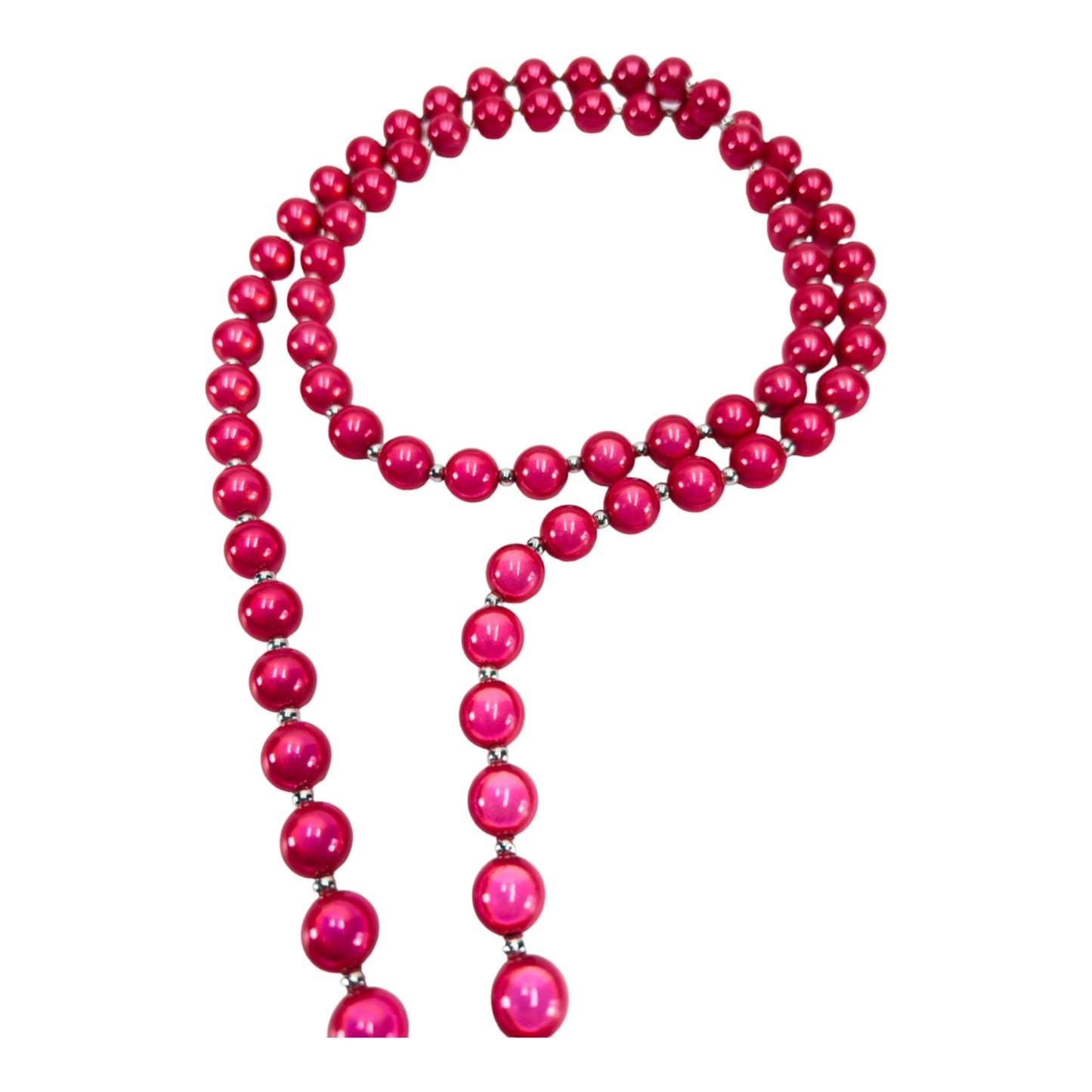 Handykette "Ella in Love", aus 12 mm Perlen "Pink Cosmos" - 137 cm inkl. Adapter