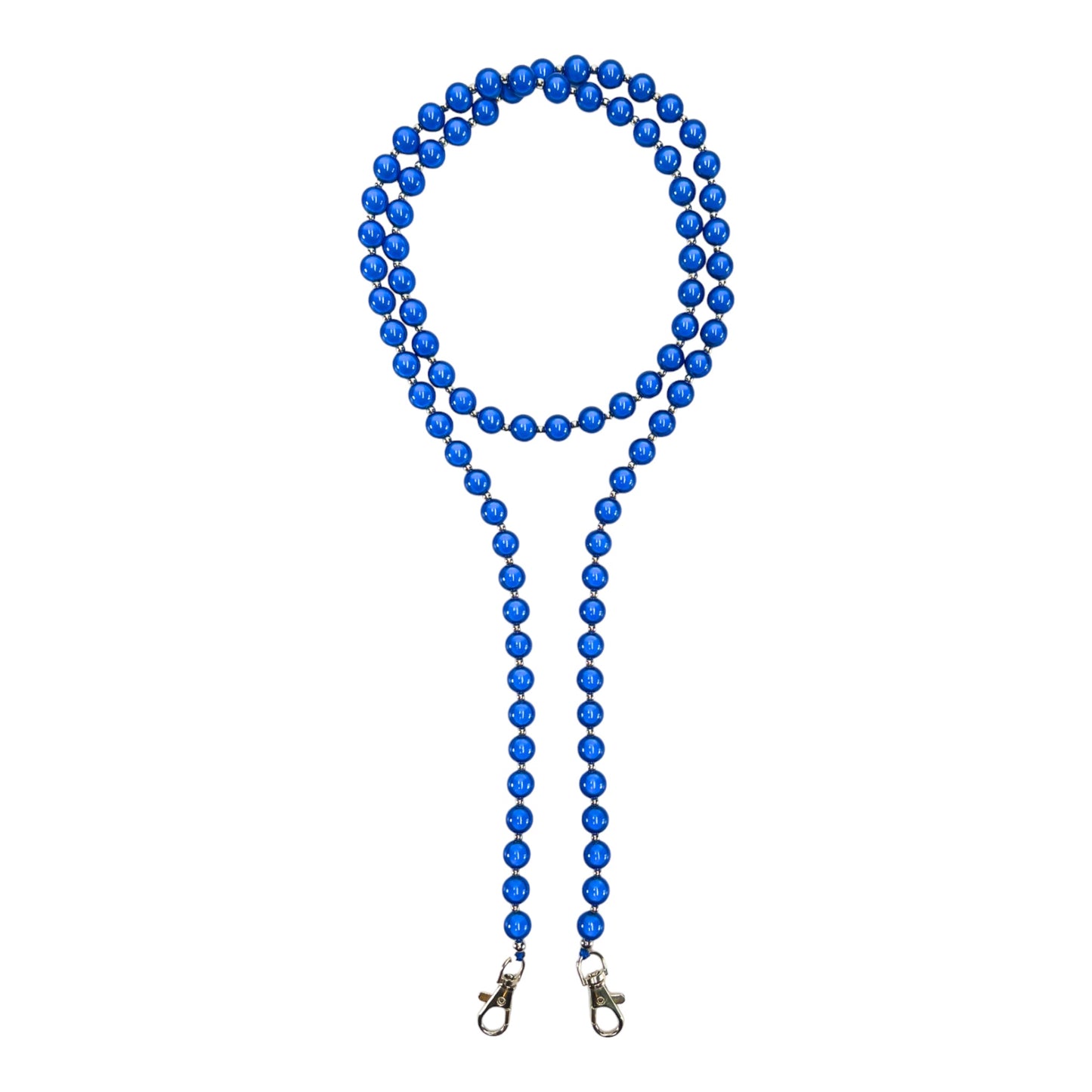 Handykette "Ella in Love", aus 12 mm Perlen "Royalblau" - 137 cm inkl. Adapter