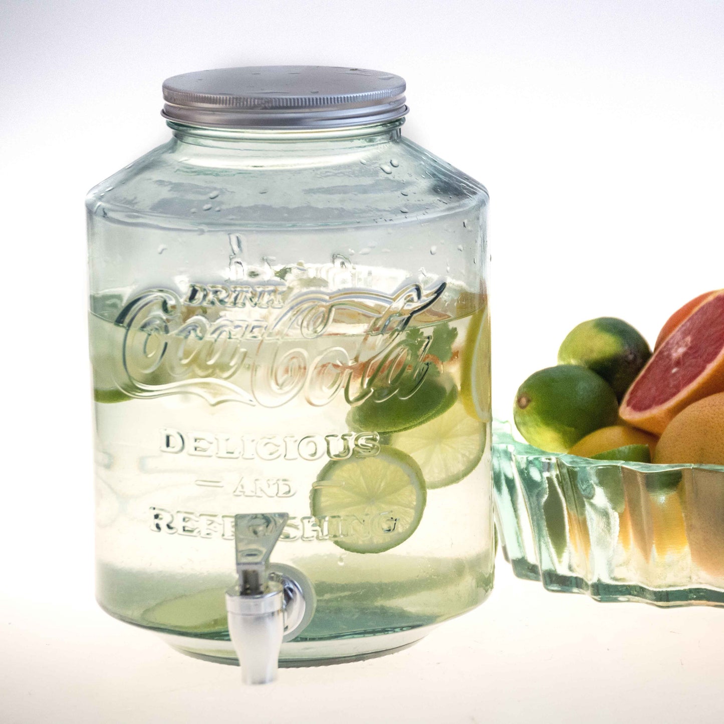 Coca Cola® Getränkespender Glas mit Zapfhahn 5 l - 26 cm