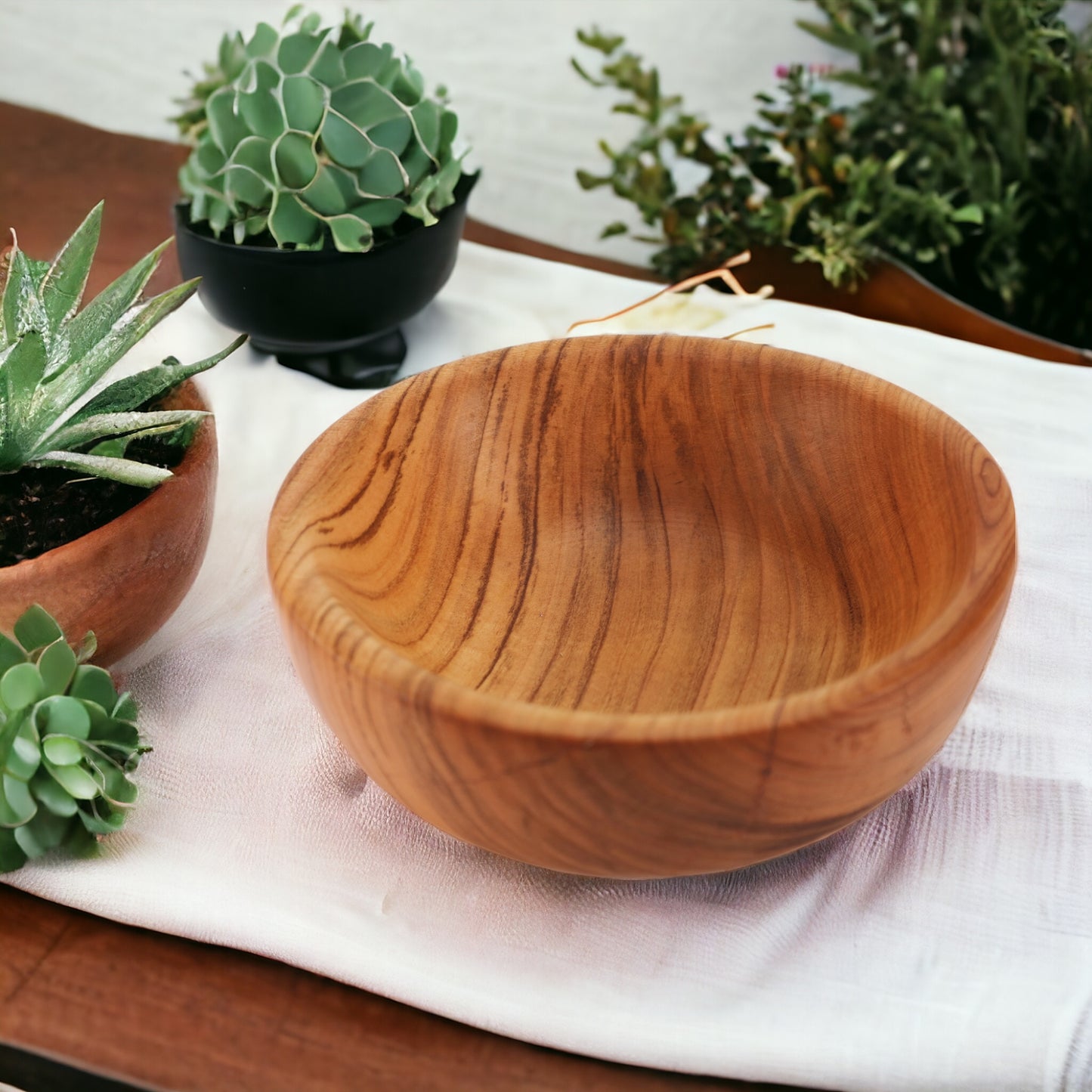 Schale aus Olivenholz "Greece" - Handmade in Greece Unikat - 18 cm