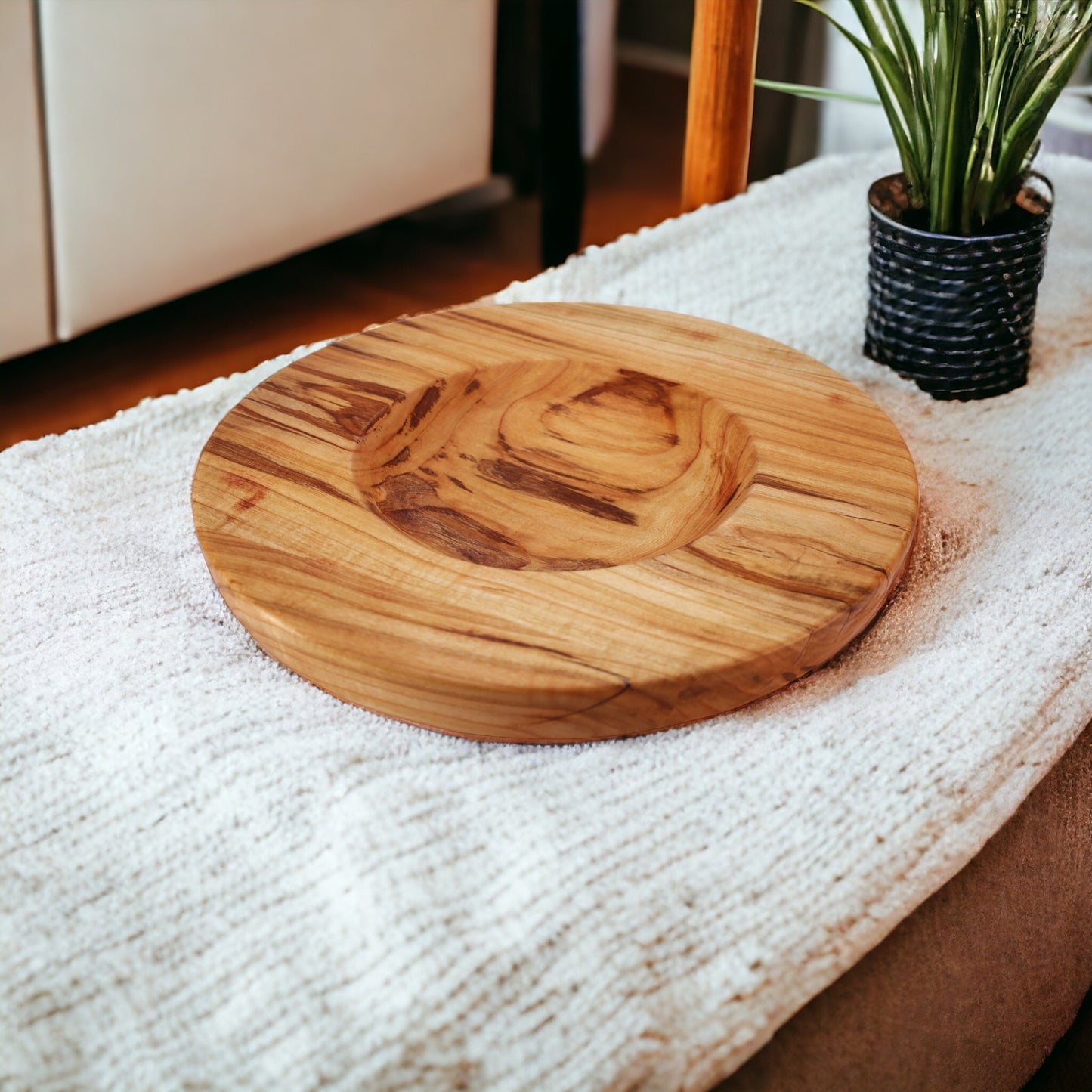 Holschale "Grace" XXL aus Olivenholz aus Griechenland, Unikat - 40 cm