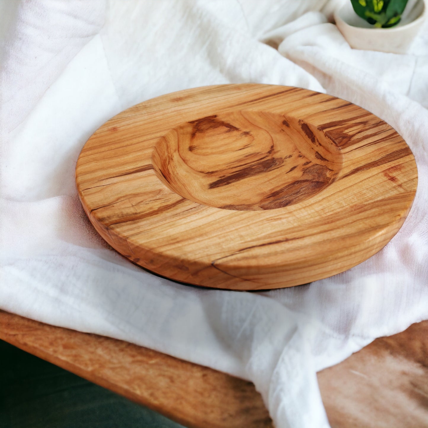 Holschale "Grace" XXL aus Olivenholz aus Griechenland, Unikat - 40 cm