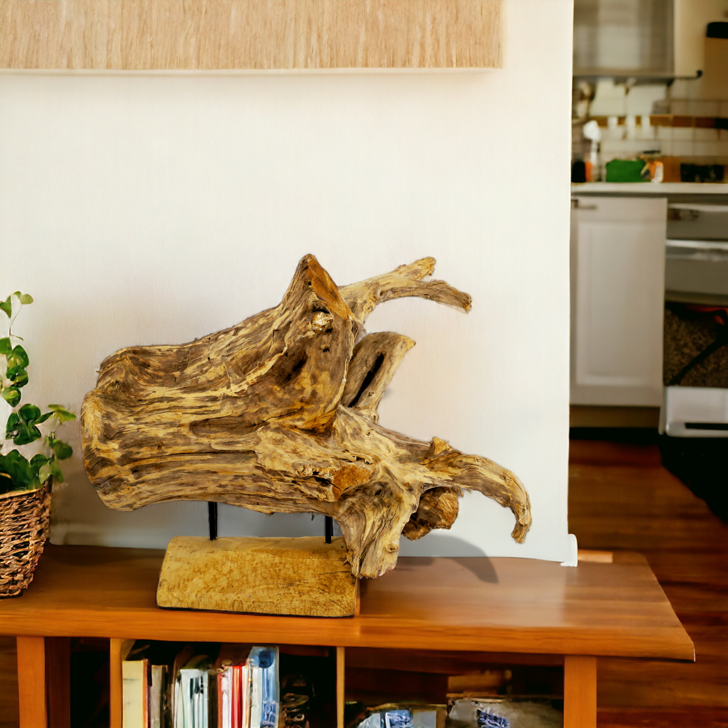 Holzskulptur "BigWood"(Wurzelholz) auf Ständer, ca.60 cm - Handarbeit - Unikat