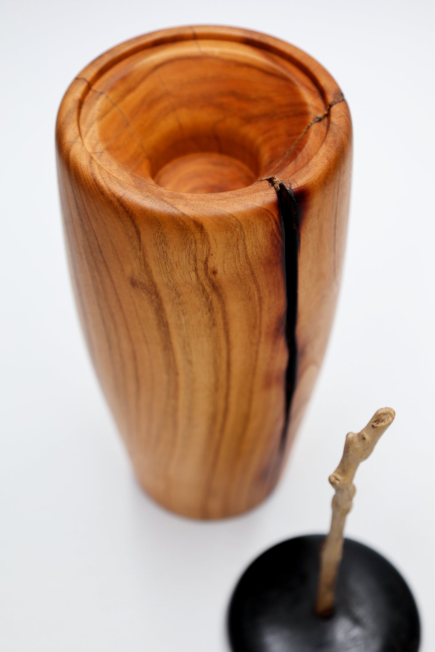 Kunst Gefäß aus Olivenholz