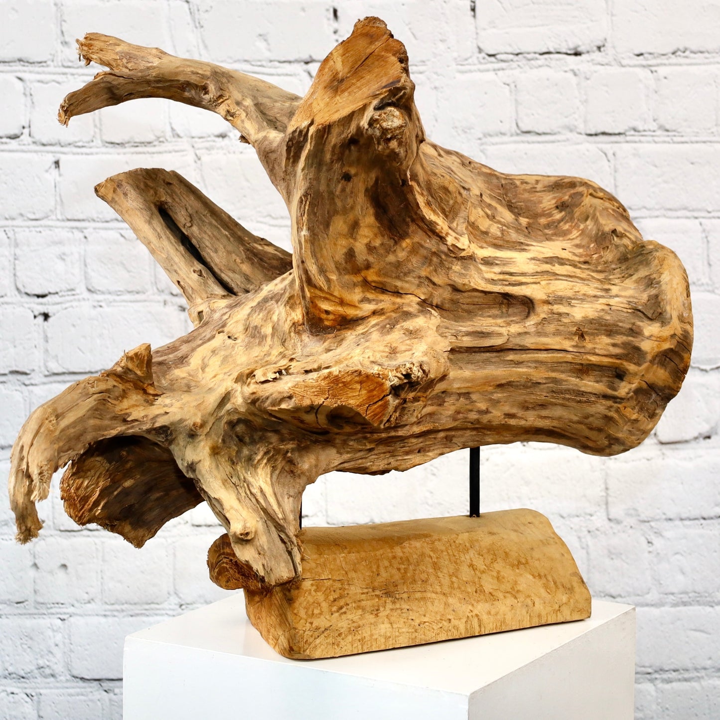 Holzskulptur "BigWood"(Wurzelholz) auf Ständer, ca.60 cm - Handarbeit - Unikat