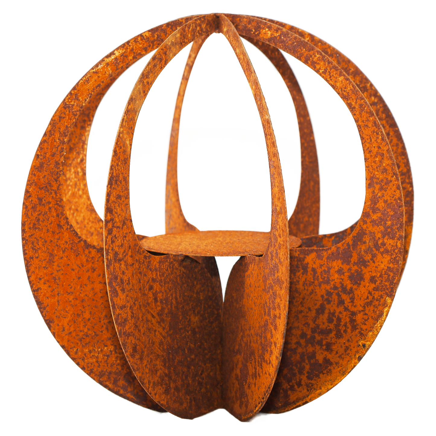 Dekoobjekt | Skulptur "Kugel" Metall Edelrost - 30 cm