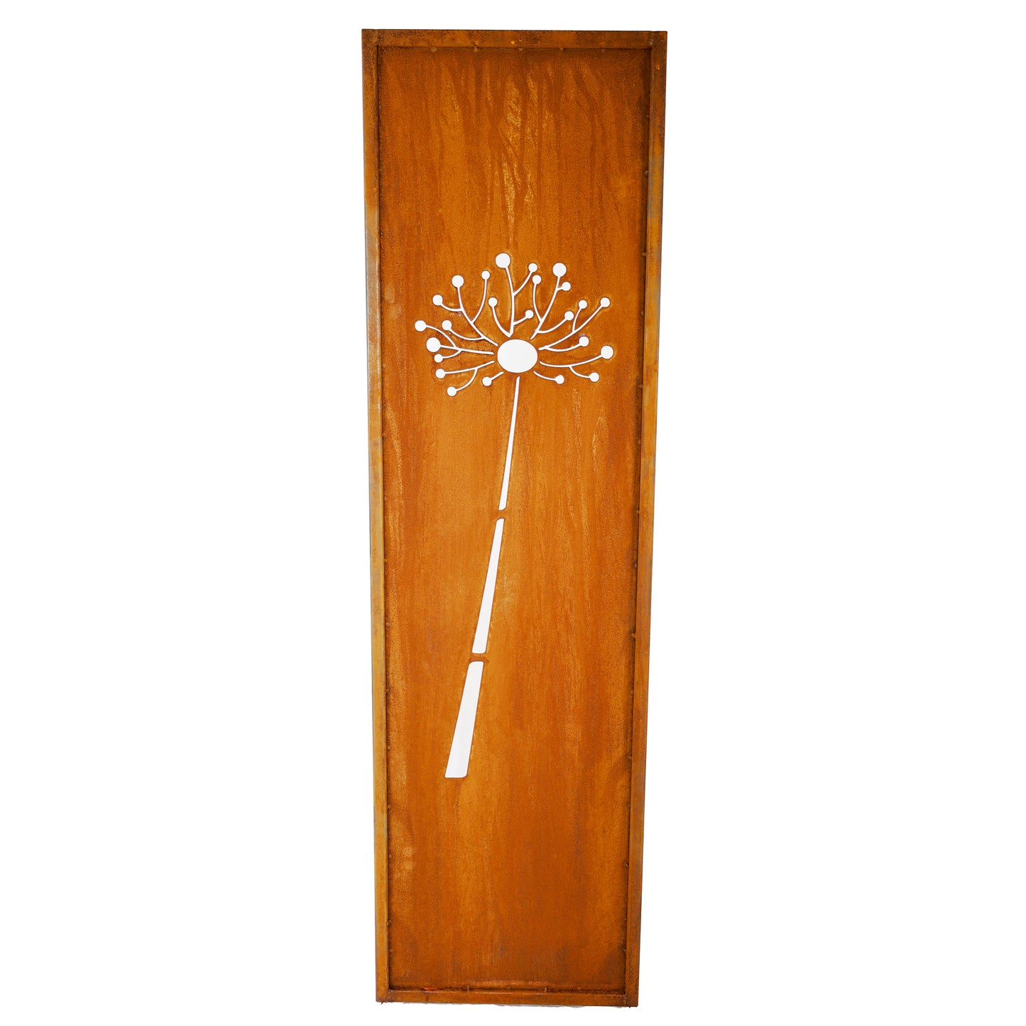 Sichtschutzwand Pusteblume aus Metall mit Motiv Pusteblume 140x40 cm