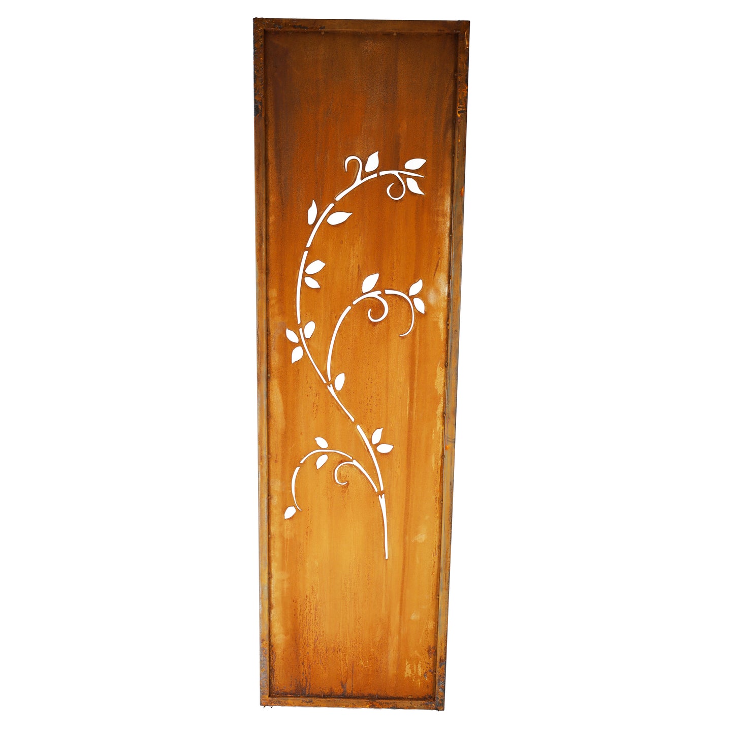 Sichtschutzwand Metall 1 teilig mit Motiv Ranke 140 x 40 cm