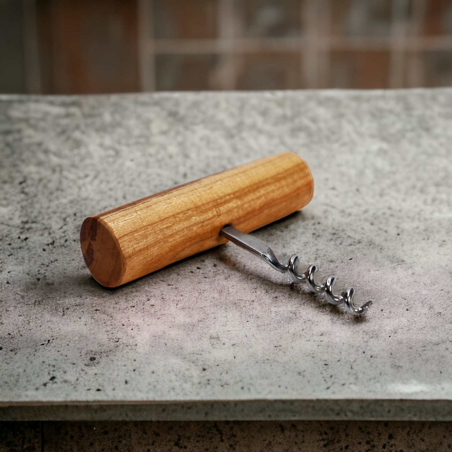 Korkenzieher aus Olivenholz - Handmade in Greece - Unikat 10 x 3 cm