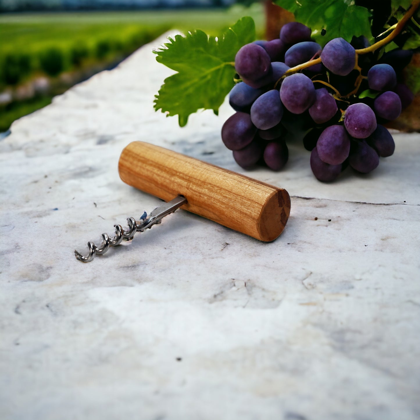 Korkenzieher aus Olivenholz - Handmade in Greece - Unikat 10 x 3 cm