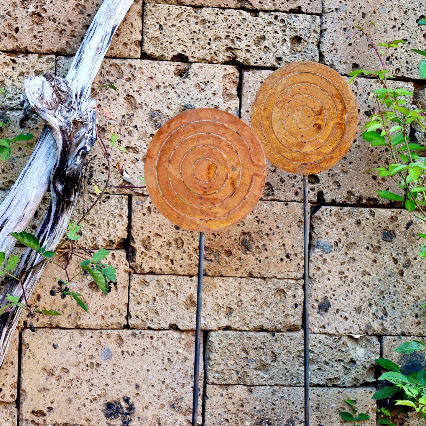 Gartenstecker "Wirbel"  | Blumenbeet und Topfdekoration - 20 cm, auf Stab 120 cm