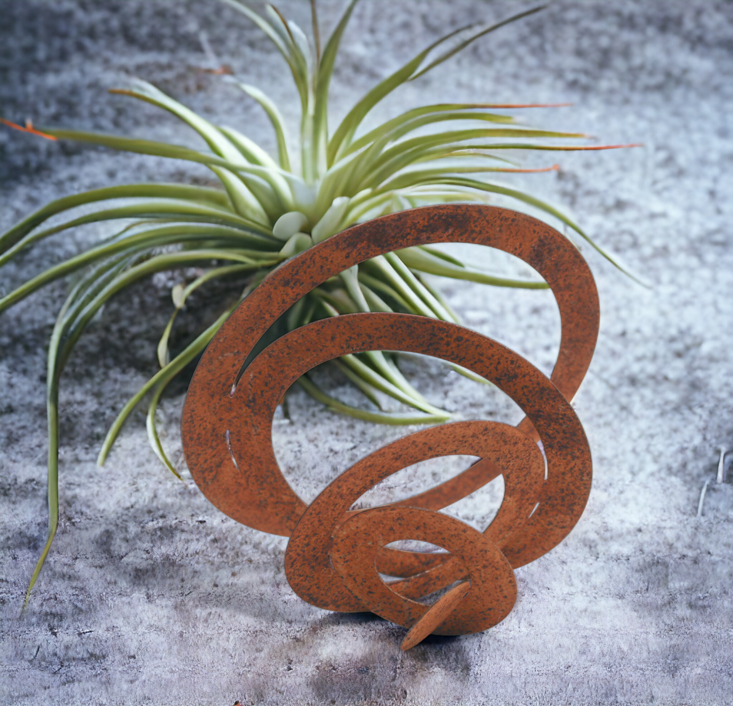 Dekoobjekt | Aufstelldeko | Hängedeko "Wirbel" aus Metall Edelrost - 25 cm