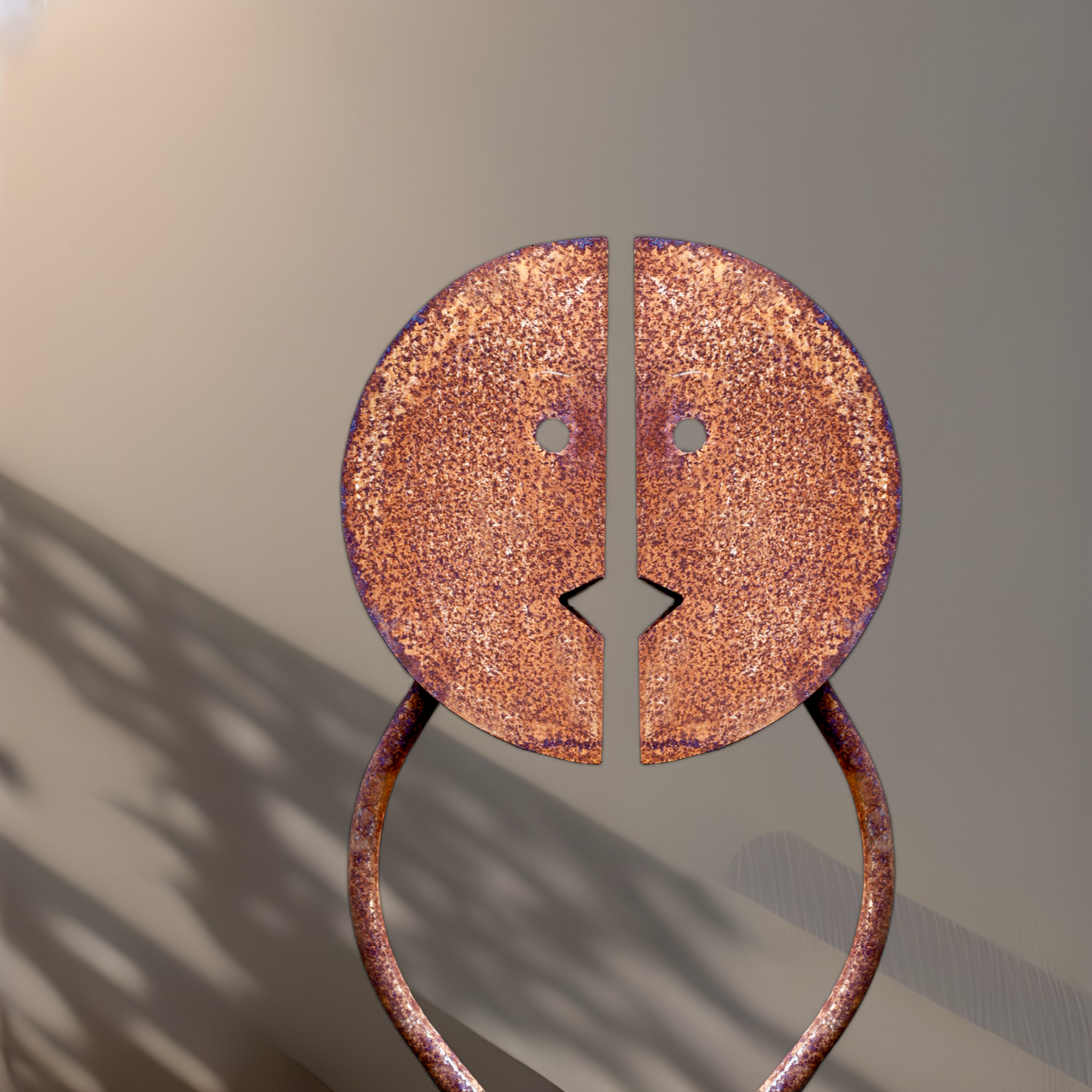 Gartenstecker | Metallkopf "Ira" auf Stab, Edelrost - 115 cm
