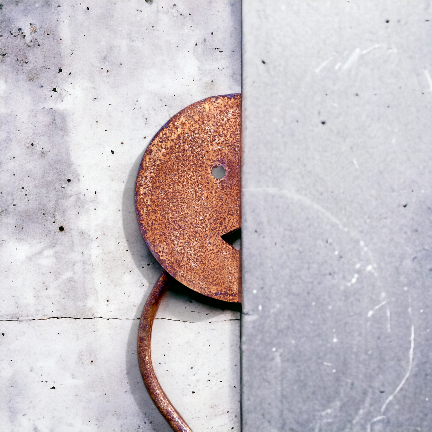 Gartenstecker | Metallkopf "Ira" auf Stab, Edelrost - 115 cm