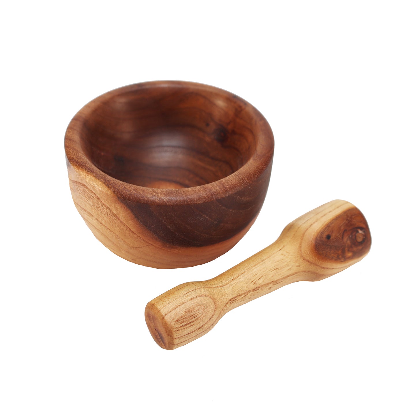 Mörser mit Stößel aus Olivenholz - Made in Greece - Unikat - 10 cm