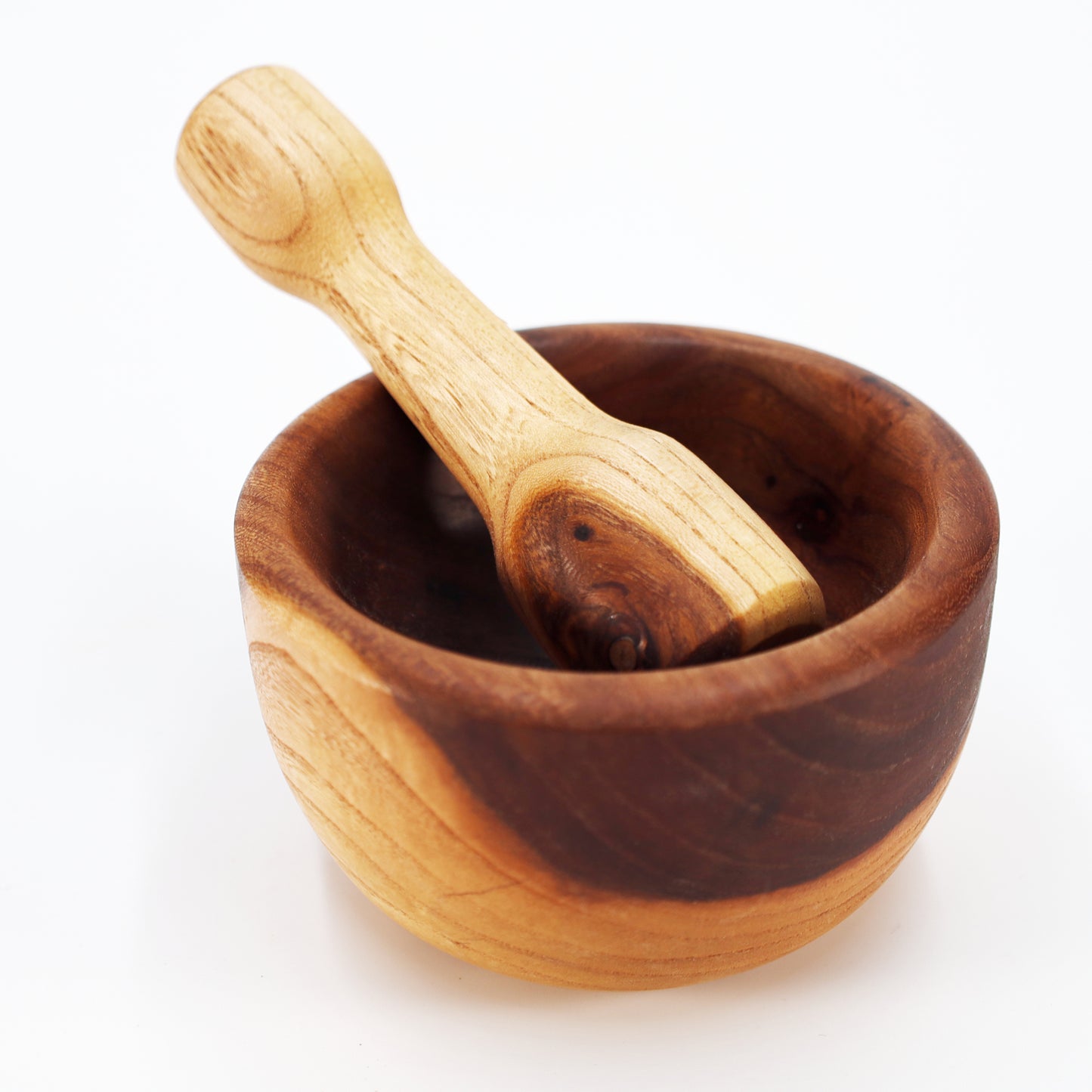 Mörser mit Stößel aus Olivenholz - Made in Greece - Unikat - 10 cm