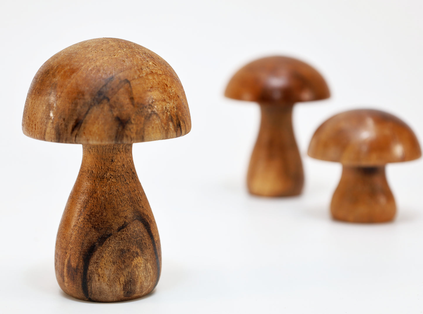 Deko Pilz aus Walnussholz (1 Stück) gross